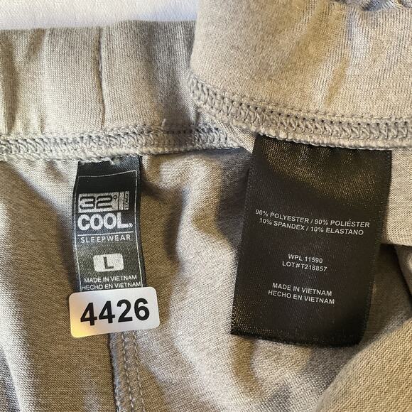 32 Degrees Men Sleepwear Size L Gray Pajama Pants COOL 29" Inseam Stretch - Picture 2 of 8